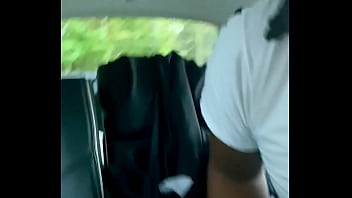 Cuckold let's wife suck off BBC stranger in his backseat.